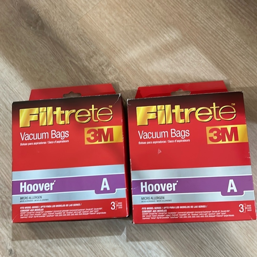 TYPE A - Set of 5 Filtrete Vacuum bags - Hoover 